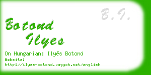 botond ilyes business card
